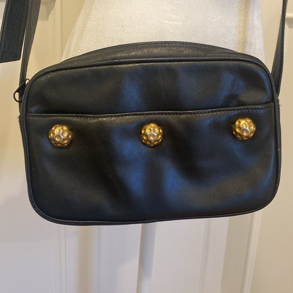 Vintage Western Metal Concho Embellished Crossbody Leather satchel